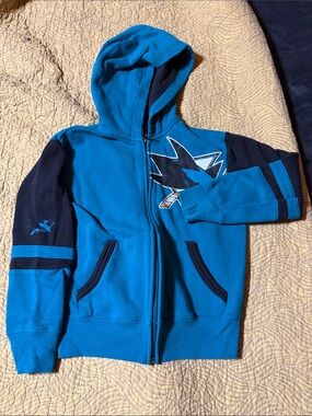 Youth NHL Sharks Full‑Zip Hoodie